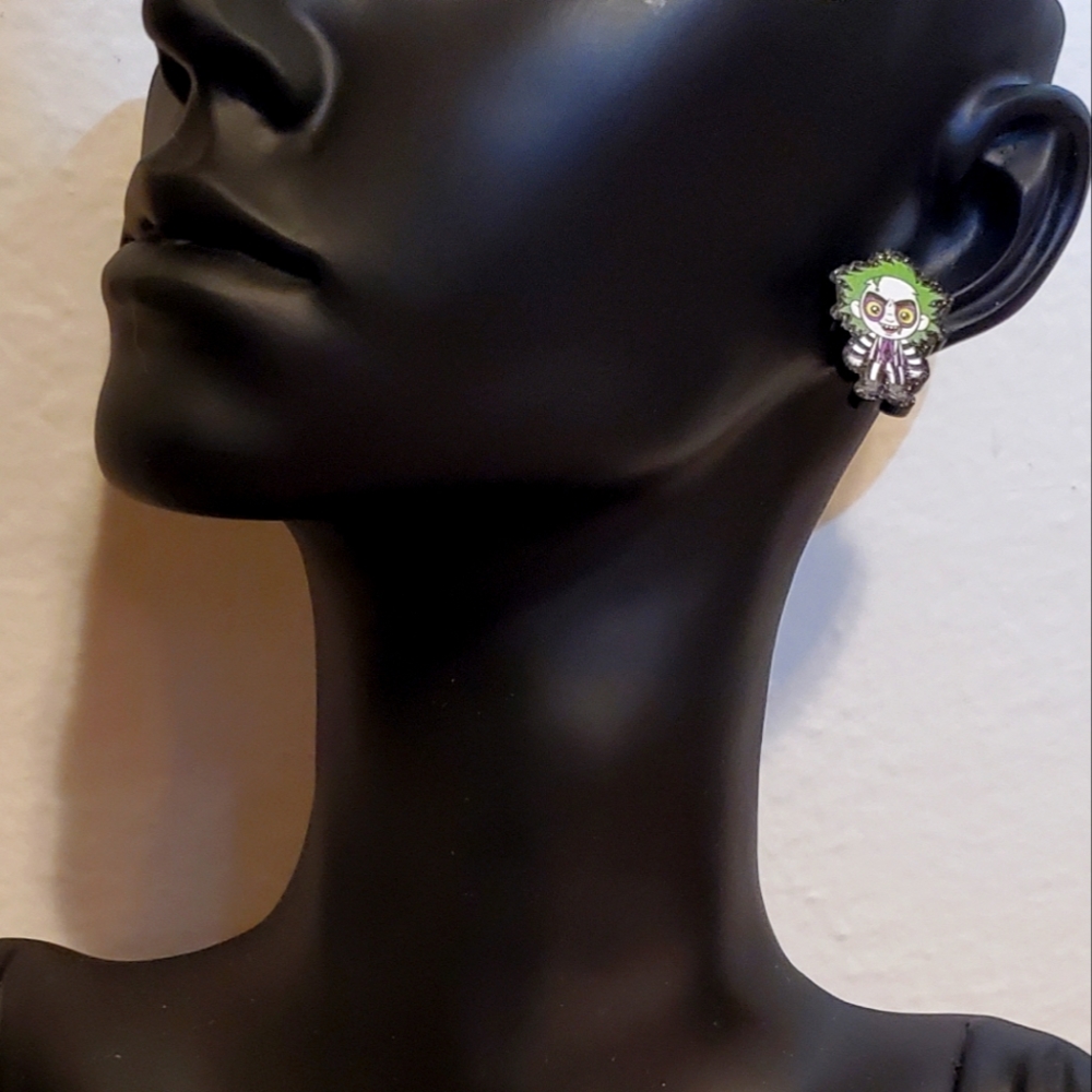 Beetlejuice Halloween Earrings